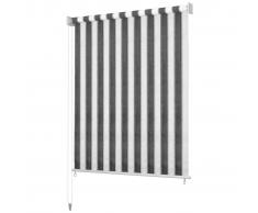 vidaXL Tenda a Rullo per Esterni 300x230 cm Strisce Antracite Bianco