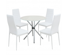 vidaXL Set di 5 pezzi Tavolo e Sedie da Pranzo