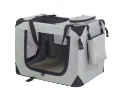 @Pet Trasportino per Cani in Nylon 90x61x65 cm Grigio 11074