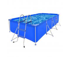 vidaXL Piscina con scaletta in acciaio 394 x 207 80 cm