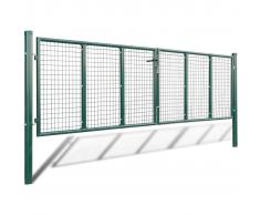 vidaXL Cancello a Rete per Giardino 415 x 125 cm / 400 75