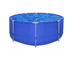 vidaXL Piscina fuori terra rotonda Telaio in acciaio 367 x 122 centimetri