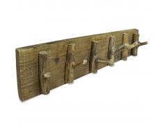 vidaXL Appendiabiti in Legno Massello di Recupero 60x15 cm