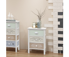 vidaXL Comodino Francese Shabby Chic 3 cassetti in Legno
