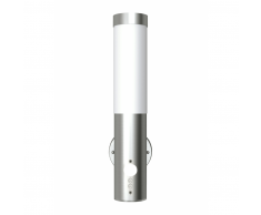 vidaXL Lampioncino da giardino in acciaio inox, sensore di movimento 60 w