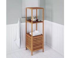 vidaXL Scaffale da Bagno in Legno Massello di Noce 39,5x35,5x123 cm