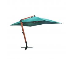vidaXL Ombrellone verde legno 300 X 400 cm