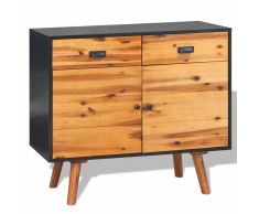 vidaXL Credenza in Legno Massello di Acacia 90x33,5x83 cm