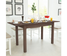 vidaXL Tavolo Estensibile Marrone Scuro 120/160x70x76,5 cm