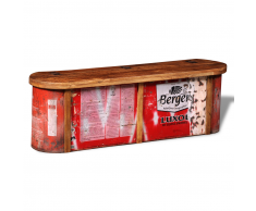 vidaXL Cassapanca Stoccaggio in Legno Anticato Massello