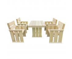 vidaXL Set da Bar per Esterni 110x75x74 cm in Legno di Pino Impregnato