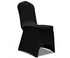 vidaXL Coprisedia Elasticizzata Nera 50 pz