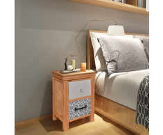 vidaXL Cassettiera 34x34x46 cm in Legno Massello