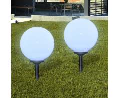 vidaXL Lampione Solare a LED da Giardino 30cm con Picchetto 2pz
