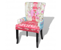 vidaXL Poltrona Francese con Design Patchwork in Tessuto
