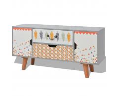 vidaXL Credenza in MDF 100x30x50 cm Grigia