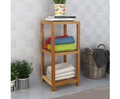 vidaXL Scaffale da Bagno in Legno di Noce 36x36x79 cm