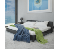 vidaXL Letto 180 x 200 cm in Pelle Artificiale Nera