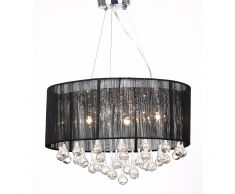 vidaXL Lampadario moderno, 85 cristalli con paralume, a sospensione