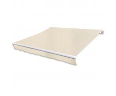 vidaXL Tenda da Sole Pieghevole 400 cm Crema