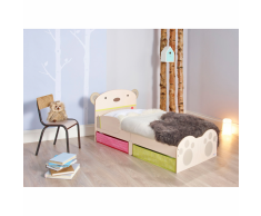 Worlds Apart Letto Bambini con Cassetti Bear Hug Beige WORL230011