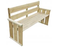 vidaXL Panchina da Giardino in Legno di Pino Impregnato 160x55x89 cm