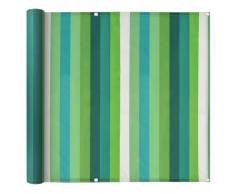 vidaXL Tenda da Balcone in Tessuto Oxford 75x600 cm Verde a Strisce