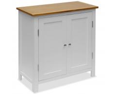 vidaXL Credenza in Massello di Rovere 70x35x75 cm