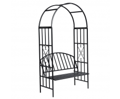 vidaXL Arco rose e rampicanti con panchina da giardino modello 2014