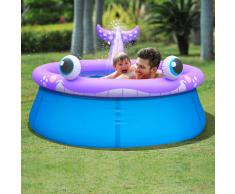 Jilong Piscina Gonfiabile con Spruzzo Forma di Balena 175x62 cm 1143 L