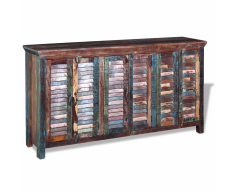 vidaXL Credenza con 6 Sportelli in Legno Massello Recuperato