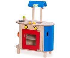 Wonderworld Cucina Giocattolo in Legno Blu e Rosso HOUT192443