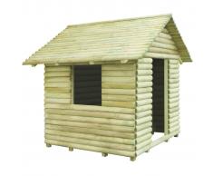 vidaXL Casetta per Bambini in Legno di Pino Impregnato 167x150x151 cm