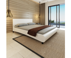 vidaXL Letto 160 x 200 cm in Pelle Artificiale Bianca