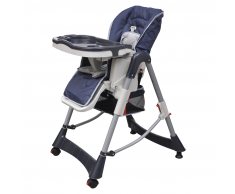 vidaXL Seggiolone deluxe blu scuro altezza regolabile