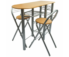 vidaXL Tavolo da cucina con sedie set in legno