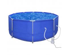 vidaXL Piscina rotonda 367 cm con filtro pompa 2000 L / h