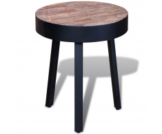 vidaXL Tavolino laterale in legno anticato di teak