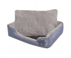 vidaXL Cuccia per Cani con Cuscino Imbottito Taglia XXL Grigio