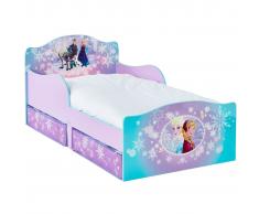 Disney Letto per Bambini con 2 Cassetti Frozen 140x70 cm WORL234023