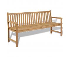 vidaXL Panca da Esterni in Legno di Teak 180x62,5x90 cm