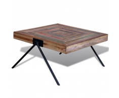 vidaXL Tavolino per cafè con gambe a V in legno anticato di teak