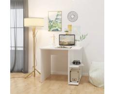 vidaXL Scrivania per Computer in Truciolato 82x60x76 cm Bianca