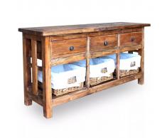 vidaXL Credenza in Legno Massello di Recupero 100x30x50 cm