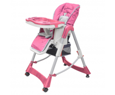 vidaXL Seggiolone deluxe rosa altezza regolabile