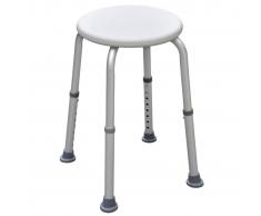 Parcura Sgabello da Bagno Regolabile Bianco 120 kg 52 cm 84801