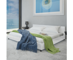 vidaXL Letto 180 x 200 cm in Pelle Artificiale Bianca
