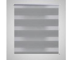 vidaXL Tenda a rullo oscurante zebra 50x100 cm grigia