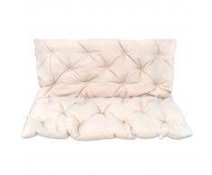 vidaXL Cuscino Crema per Dondolo 120 cm