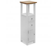 vidaXL Cassettiera Alta in Massello di Rovere 26x26x94 cm